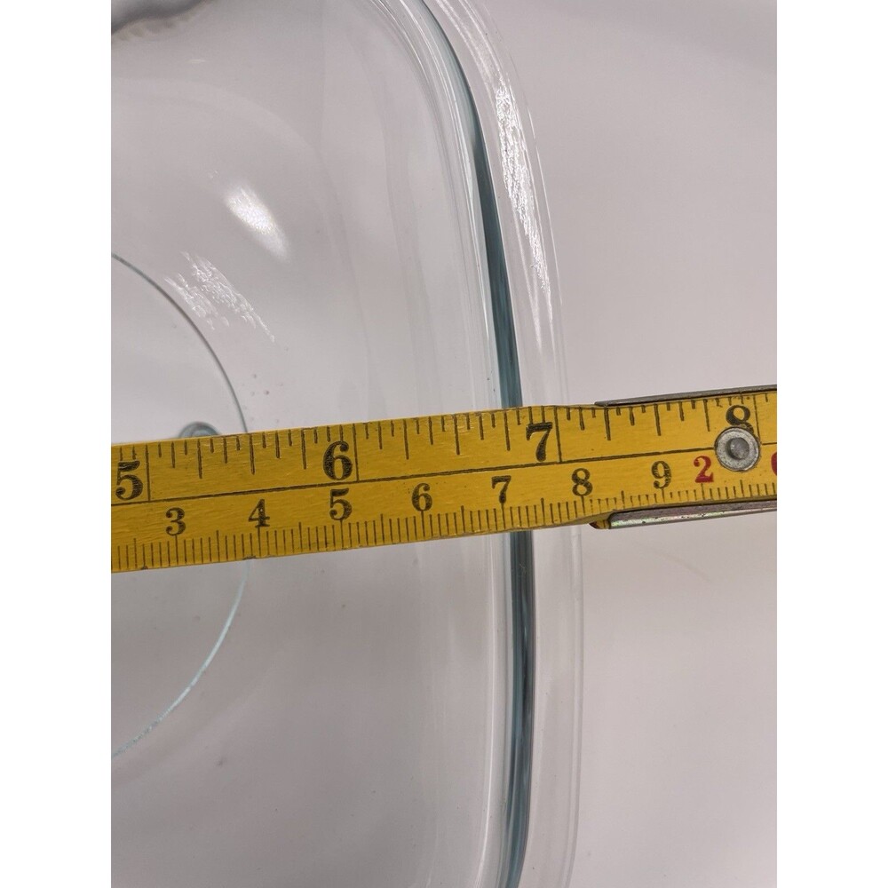 Pyrex 648 C Square Lid Glass Fin Handle 648C 07 - Picture 3 of 3